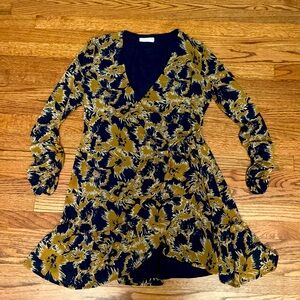 Navy & Marigold wrap dress